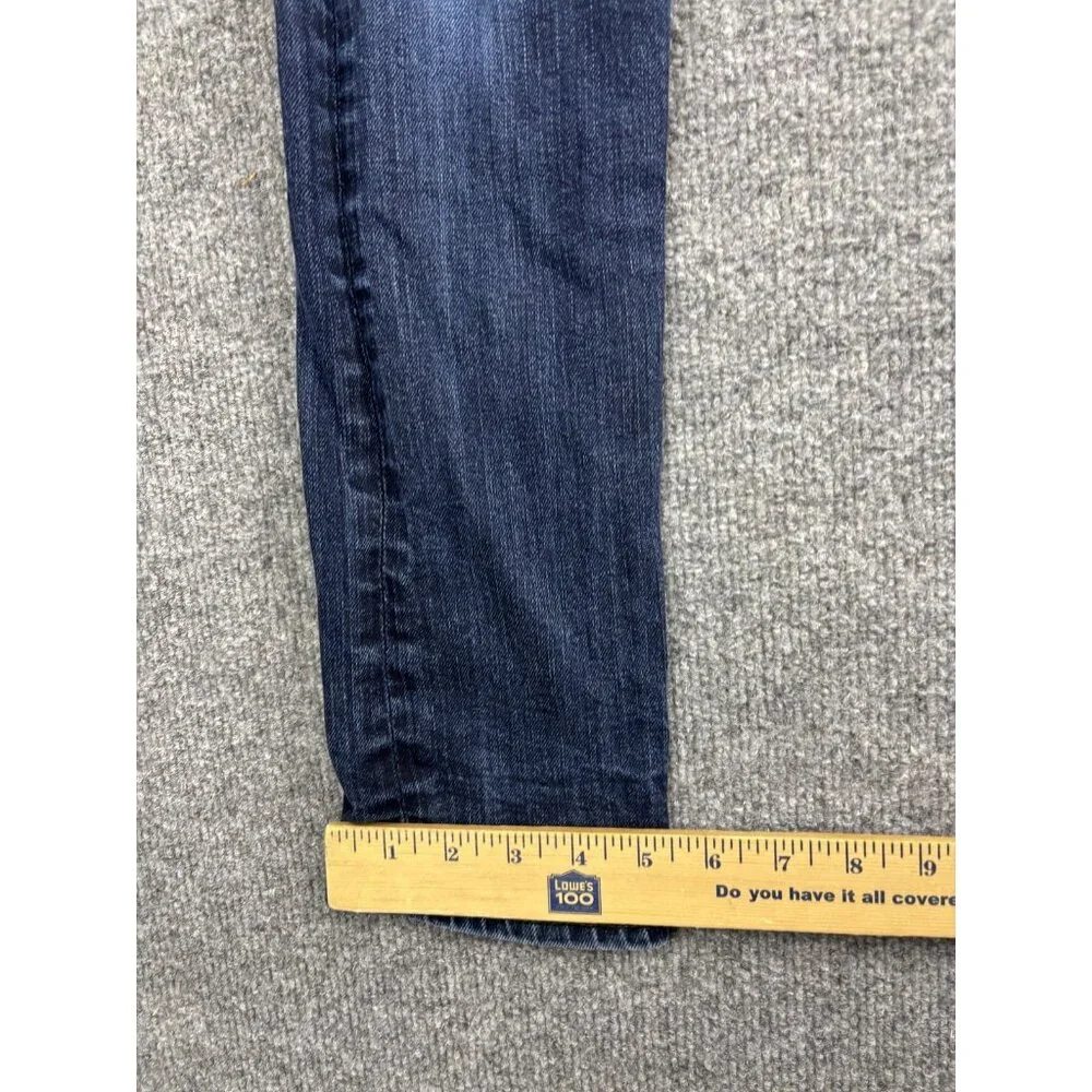 Neuw Iggy‎ Skinny Jeans Mens 28x32 Dark Wash Denim Stretch Button Fly Distressed
